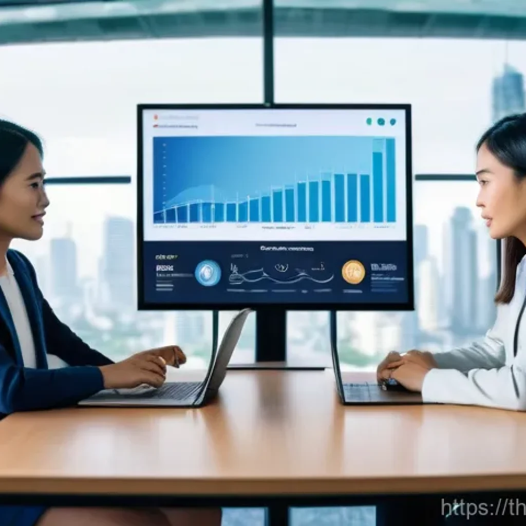 소셜 리스닝 툴의 체계적인 데이터 관리 - **Prompt 1: Data-Driven Collaboration in Bangkok Office** A group of three young, diverse Thai p...